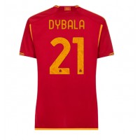 Dámy Fotbalový dres AS Roma Paulo Dybala #21 2023-24 Domácí Krátký Rukáv
